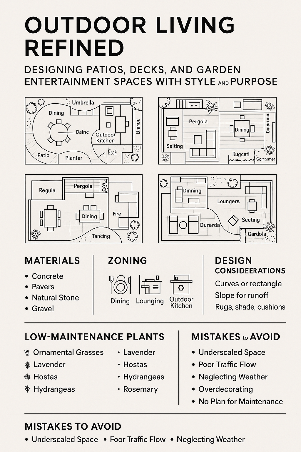 Outdoor Living Refined: Designing Patios, Decks, and Garden Entertainment Spaces with Style and Purpose